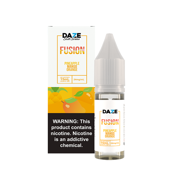 7Daze Fusion Salt Series E-Liquid 15mL (Salt Nic) | 24mg Pineapple Mango Orange