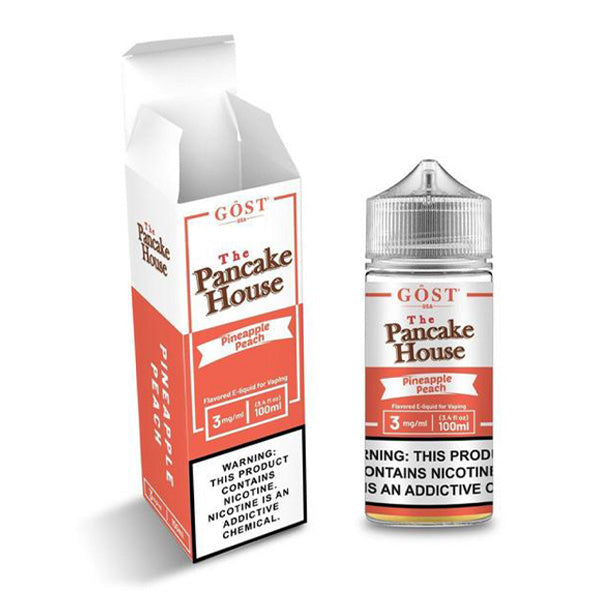 Pancake House Series E-Liquid 100mL (Freebase) | 3mg Pineapple Peach with Packaging