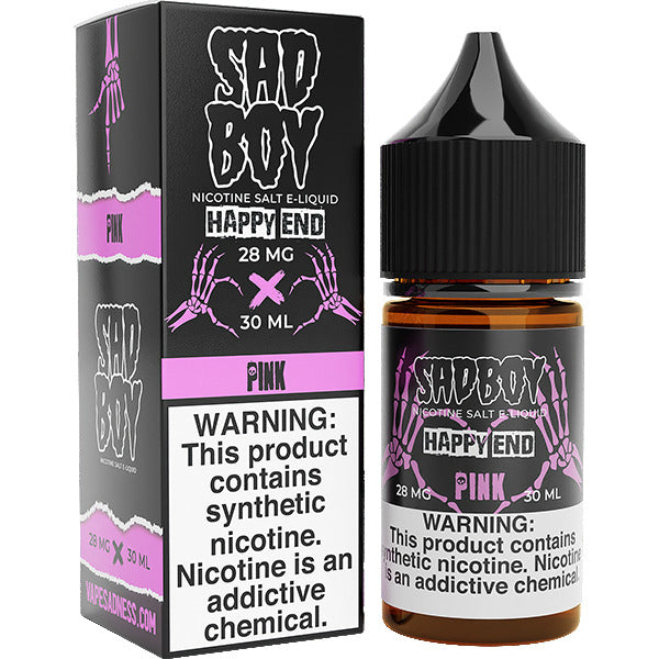 Sadboy Salt Series E-Liquid 30mL (Salt Nic) | 28mg Pink with packaging