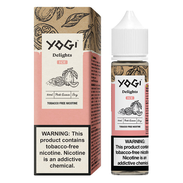 Yogi Delights TFN Series E-Liquid 60mL | 0mg Pink Guava ice with packaging