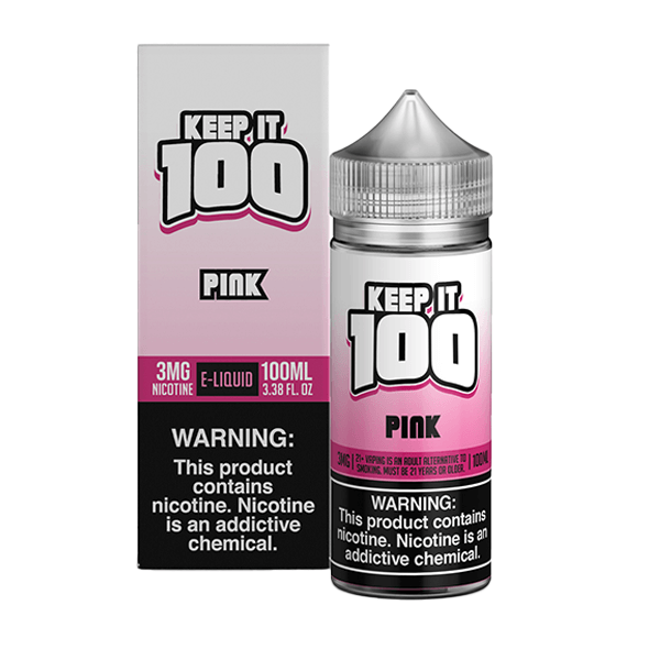 Keep It 100 TFN Series E-Liquid 3mg | 100mL (Freebase) Pink with Packaging