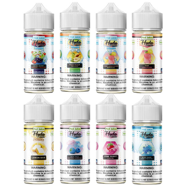 Pod Juice TFN Hyde Series E-Liquid 0mg | 100mL (Freebase) Group Photo