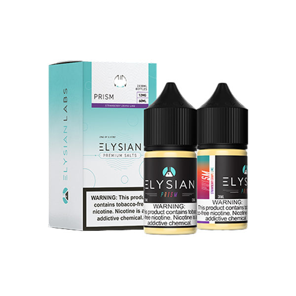 Elysian Salt Series E-Liquid x2-30mL (Salt Nic) | 12mg Prism with packaging