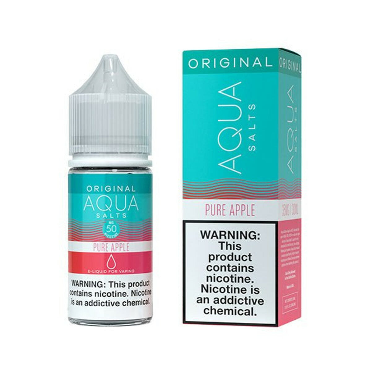 Aqua Salt Series E-Liquid 30mL (Salt Nic) | Pure Apple with packaging