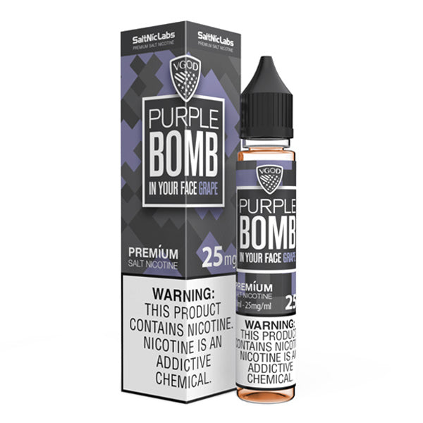 VGOD Salt Series E-Liquid 30mL | 25mg Purple Bomb with packaging