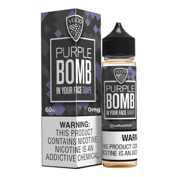 VGOD Series E-Liquid 60mL | 0mg Purple Bomb with packaging