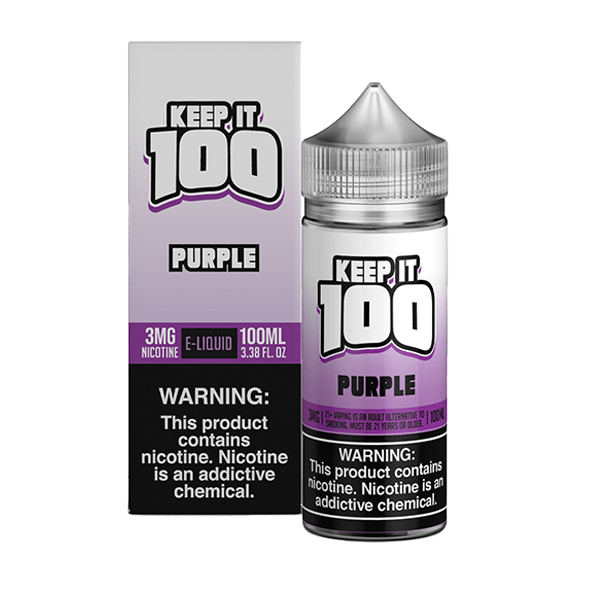 Keep It 100 TFN Series E-Liquid 0mg | 100mL (Freebase) Purple with Packaging