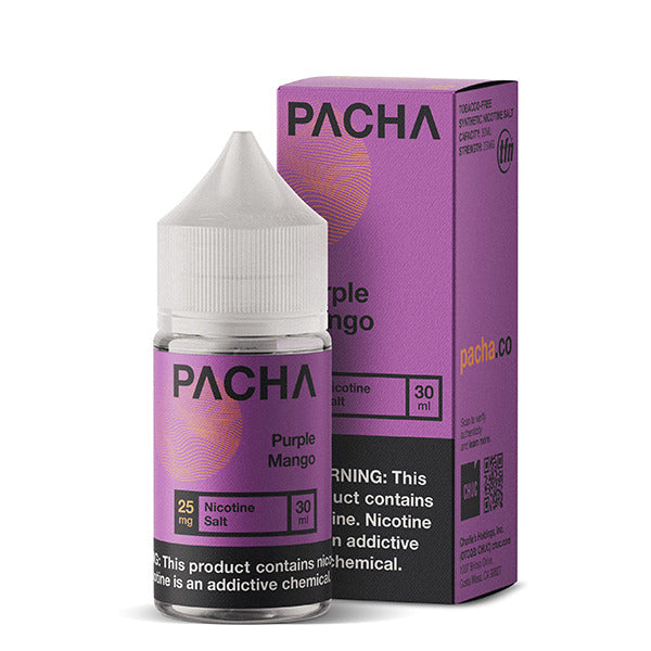 Pachamama TFN Salt Series E-Liquid 25mg | 30mL (Salt Nic) Purple Mango with Packaging