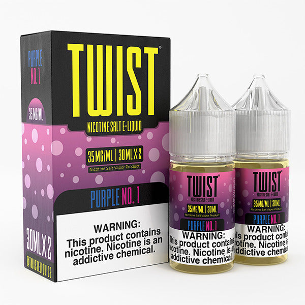 Twist Salts Series E-Liquid x2-30mL Purple 1 with packaging