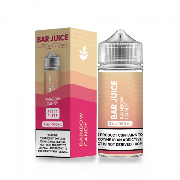 Bar Juice BJ30000 E-Liquid 100mL (Freebase) | 3mg Rainbow Candy with packaging