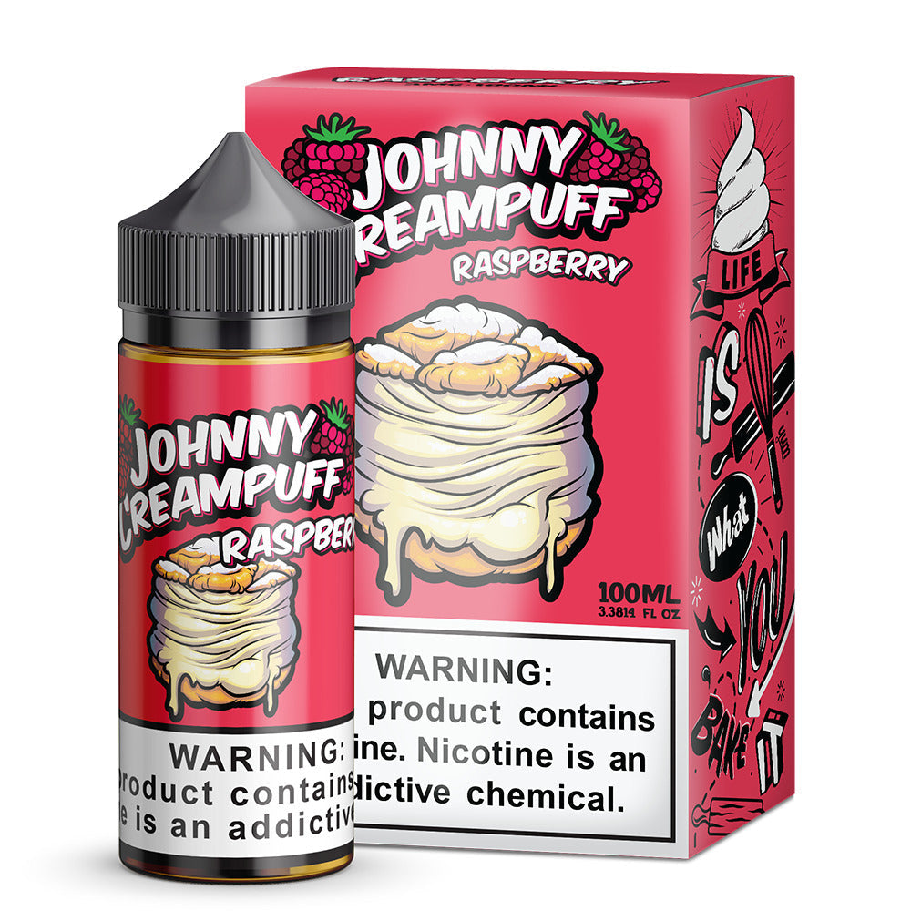 Tinted Brew Johnny Creampuff TFN Series E-Liquid 100mL | 3mg Raspberry with packaging