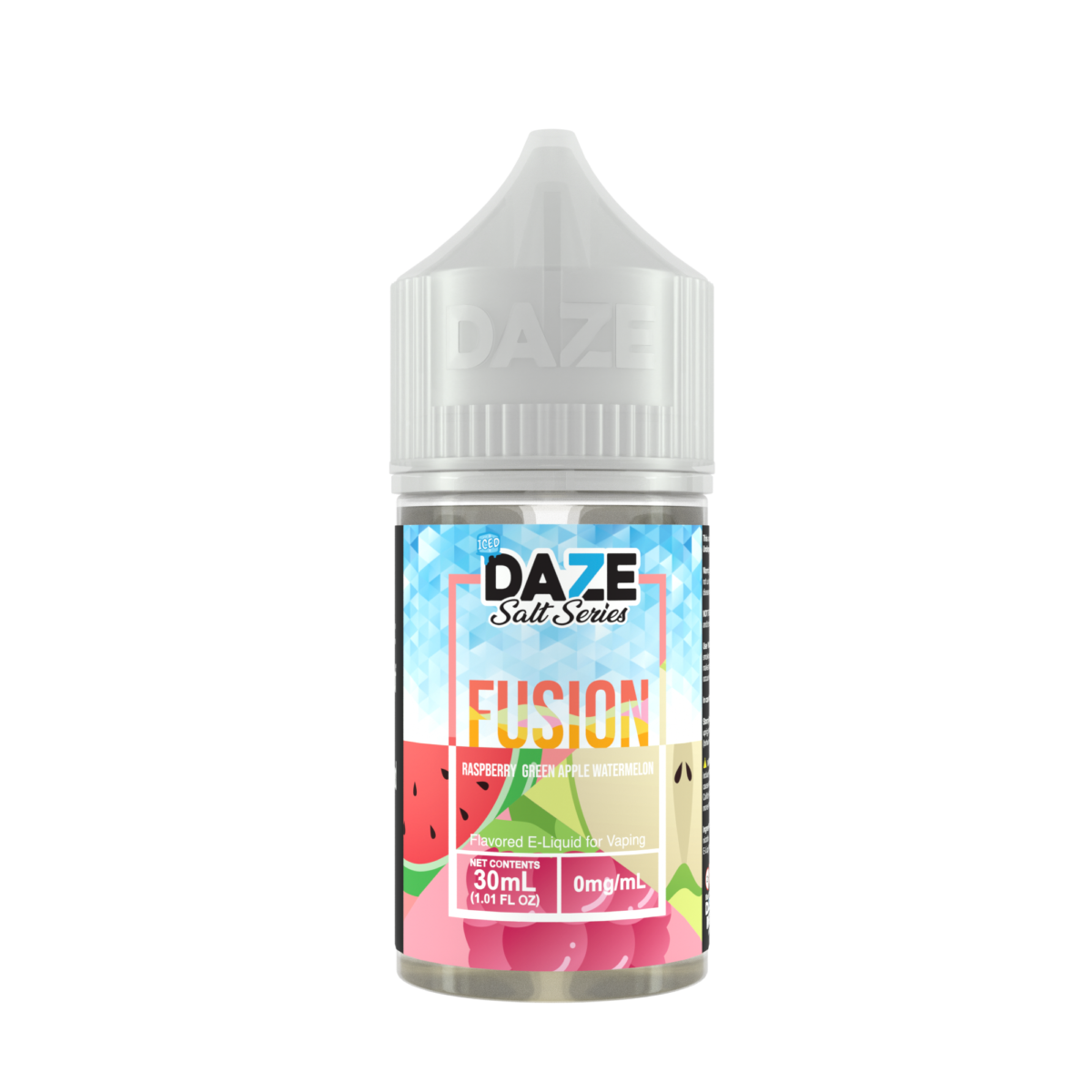 7Daze Fusion Salt Series E-Liquid 30mL (Salt Nic) | 30mg Raspberry Green Apple Watermelon Iced