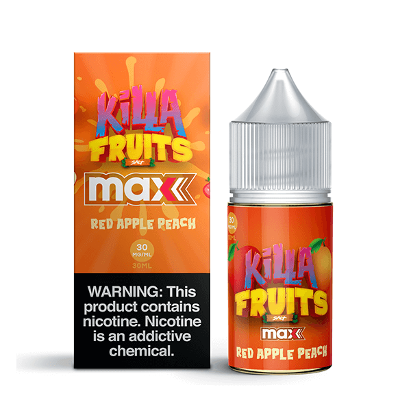 Killa Fruits Max TFN Salt Series E-Liquid 30mL (Salt Nic) | 30mg Red Apple Peach with packaging