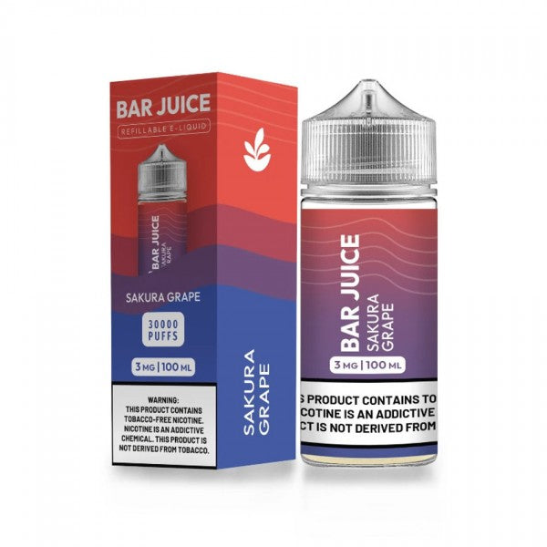 Bar Juice BJ30000 E-Liquid 100mL (Freebase) | 3mg Sakura Grape with Packaging