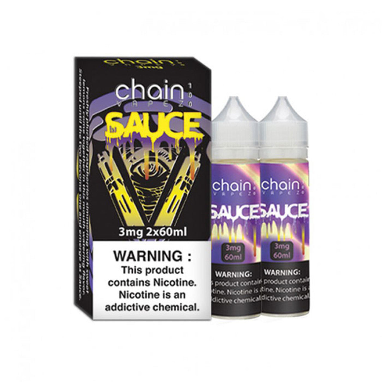 Chain Vapez Series E-Liquid x2-60mL (120mL) Sauce with packaging