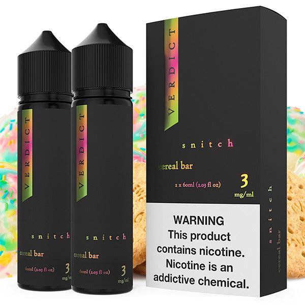 Verdict Series E-Liquid x2-60mL | 0mg Snitch with packaging