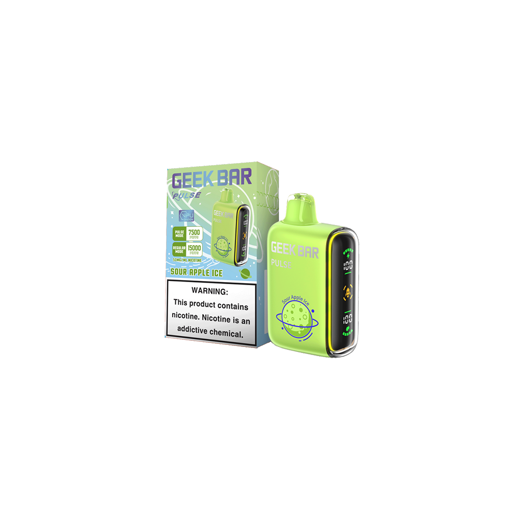 Geek Bar Pulse Disposable 15000 Puffs 16mL 50mg Sour Apple Ice