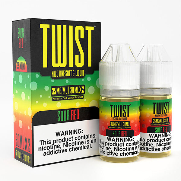 Twist Salts Series E-Liquid x2-30mL Sour Red with packaging