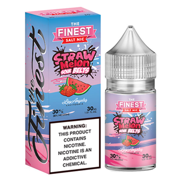 Finest Salt Series E-Liquid 30mL (Salt Nic) | 30mg Straw Melon Sour Belts with packaging