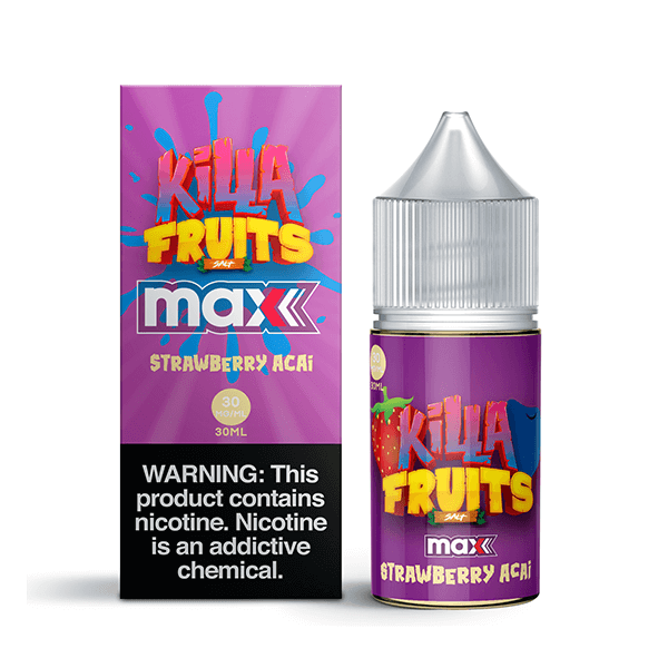 Killa Fruits Max TFN Salt Series E-Liquid 30mL (Salt Nic) | 30mg Strawberry Acai with packaging