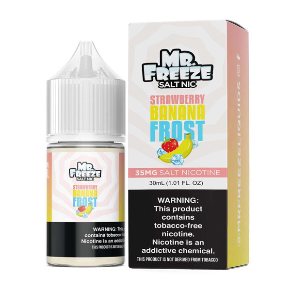 Mr. Freeze TFN Salt Series E-Liquid 30mL (Salt Nic) | Strawberry Banana Frost with packaging