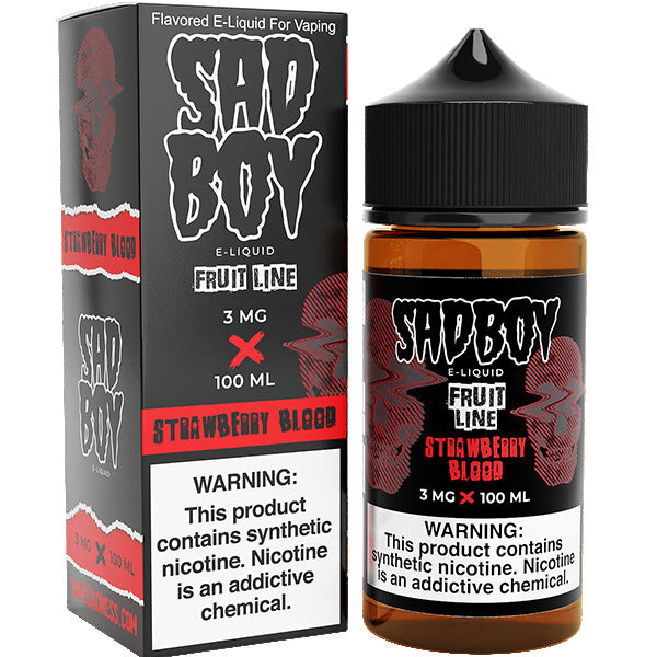 Sadboy Series E-Liquid 100mL | 0mg Strawberry Blood