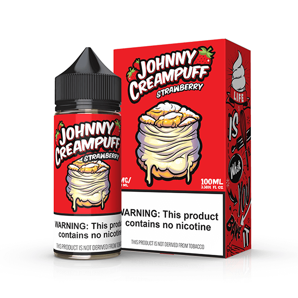 Tinted Brew Johnny Creampuff TFN Series E-Liquid 100mL | 3mg Strawberry with packaging