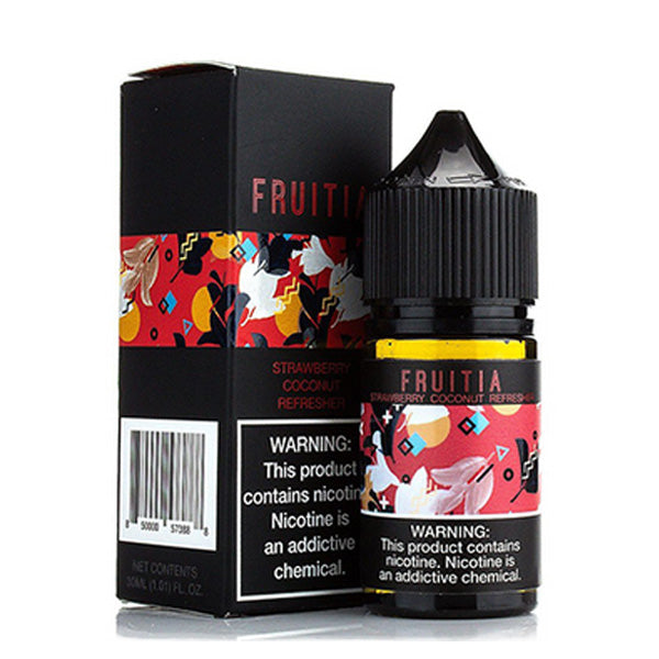 Fresh Farms FRUITIA Salt Series E-Liquid 30mL (Salt Nic) Strawberry Coconut Refresher with packaging