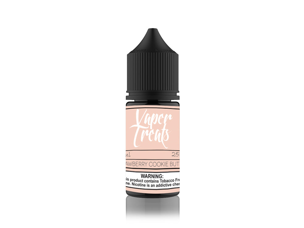 Vaper Treats Salt Series E-Liquid 30mL | 25mg Strawberry Cookie Butter Bottle