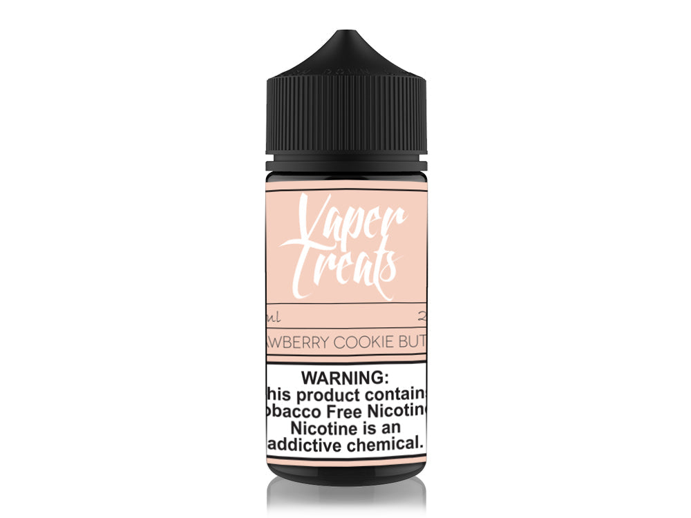 Vaper Treats Series E-Liquid 100mL | 0mg Strawberry Cookie Butter Bottle