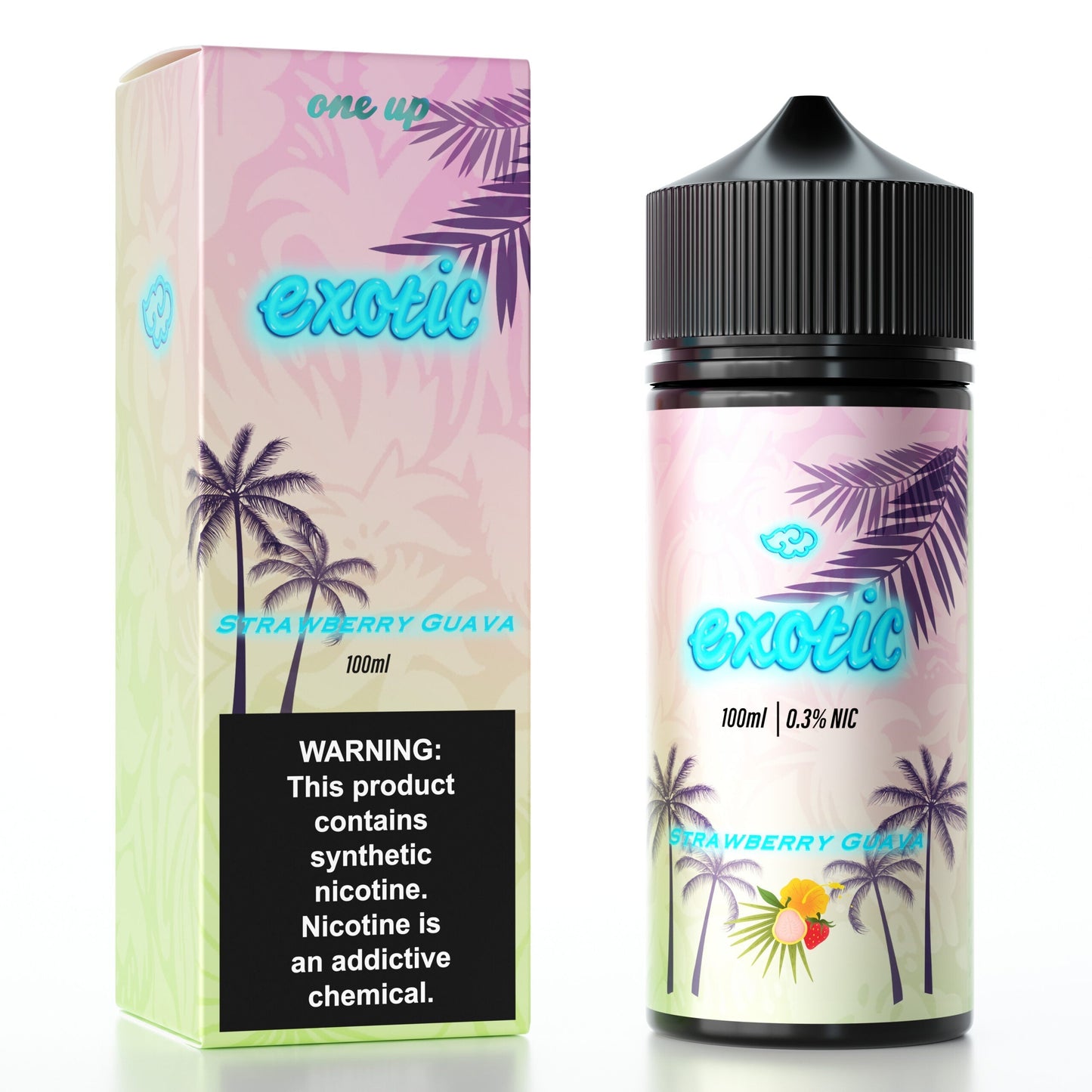 One Up TFN E-Liquid 12mg | 100mL (Freebase) Strawberry Guava With Packaging