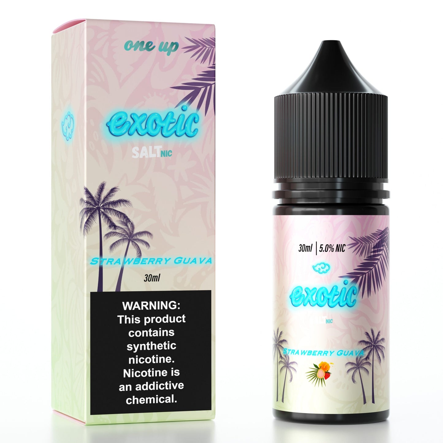 One Up TFN Salt Series E-Liquid 25mg | 30mL (Salt Nic) Strawberry Guava With Packaging