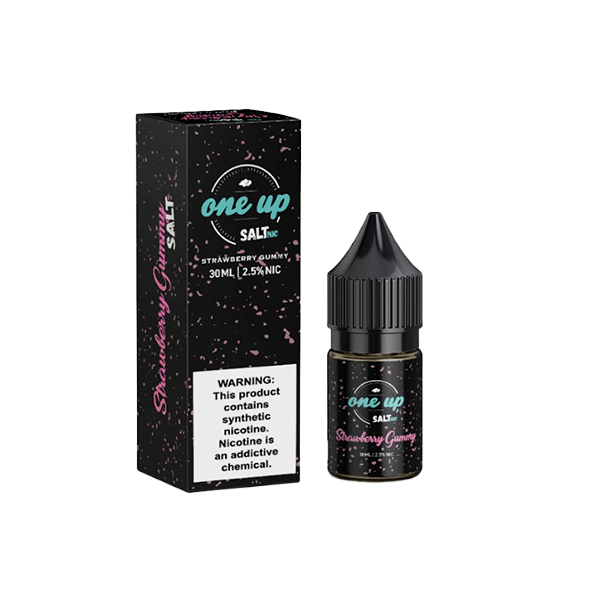 One Up TFN Salt Series E-Liquid 25mg | 30mL (Salt Nic) Strawberry Gummy With Packaging