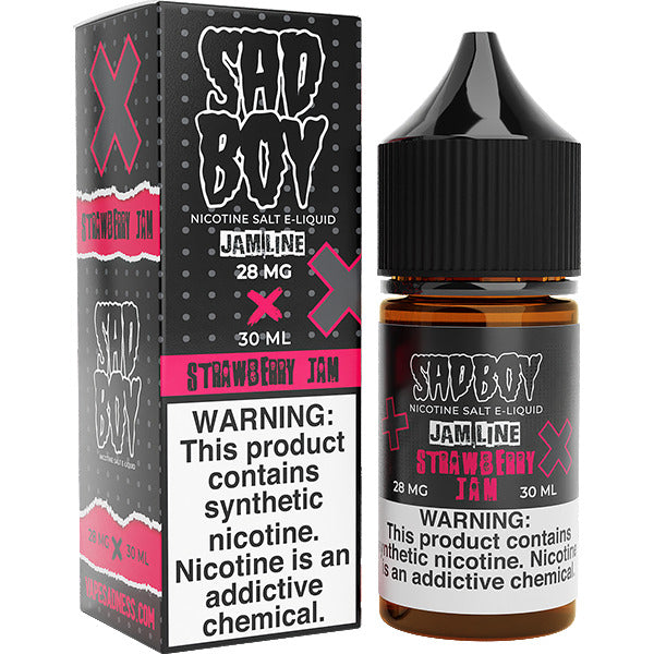 Sadboy Salt Series E-Liquid 30mL (Salt Nic) | 28mg Strawberry Jam with packaging