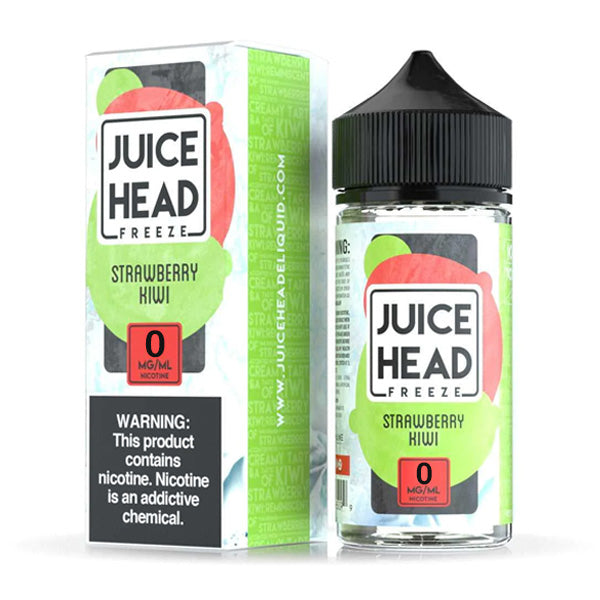 Juice Head Series E-Liquid 0mg | 100mL (Freebase) Strawberry Kiwi Freeze with Packaging