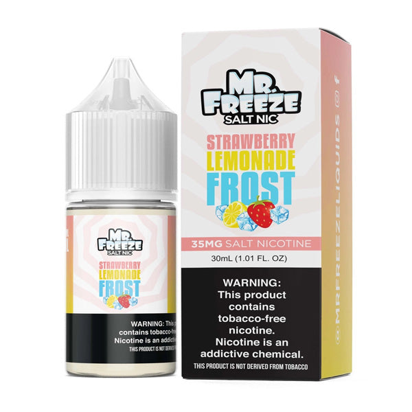 Mr. Freeze TFN Salt Series E-Liquid 30mL (Salt Nic) | Strawberry Lemonade Frost with packaging