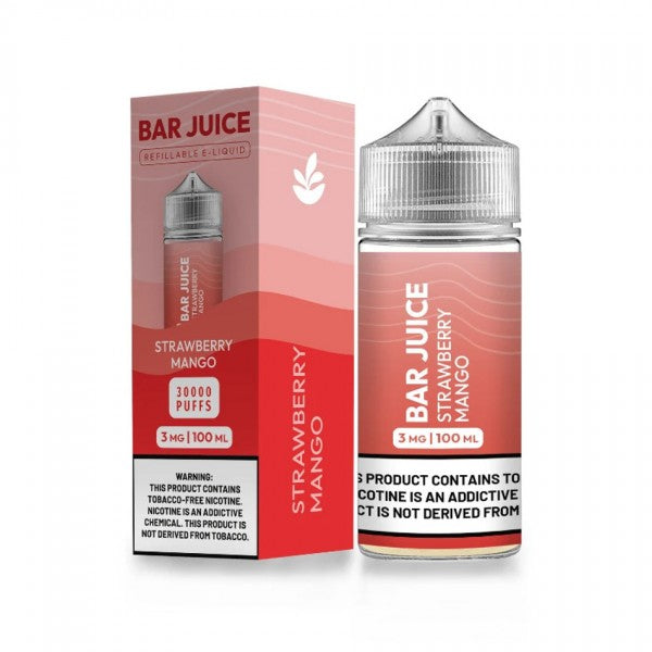 Bar Juice BJ30000 E-Liquid 100mL (Freebase) | 3mg Strawberry Mango with packaging