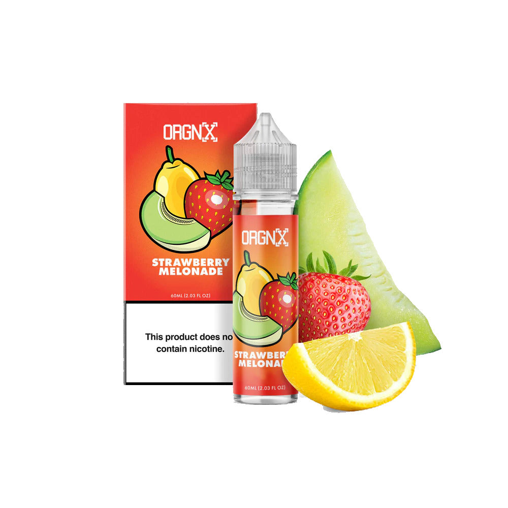 ORGNX Series E-Liquid 6mg | 60mL (Freebase) Strawberry Melonade With Packaging