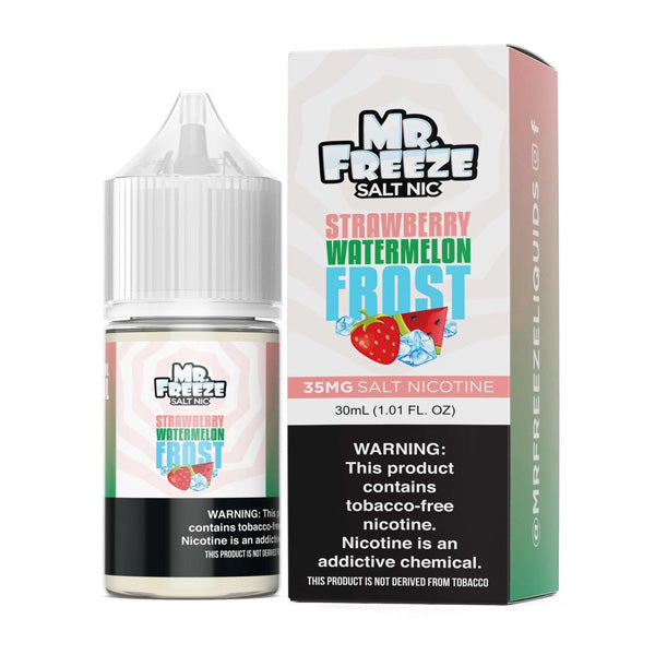 Mr. Freeze TFN Salt Series E-Liquid 30mL (Salt Nic) | Strawberry Watermelon Frost with packaging