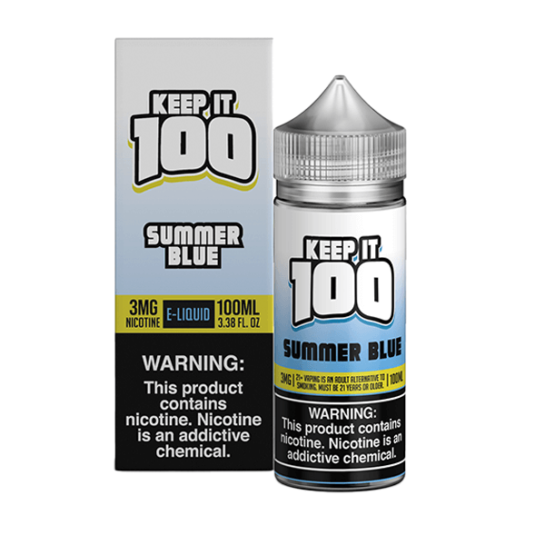 Keep It 100 TFN Series E-Liquid 0mg | 100mL (Freebase) Summer Blue with Packaging