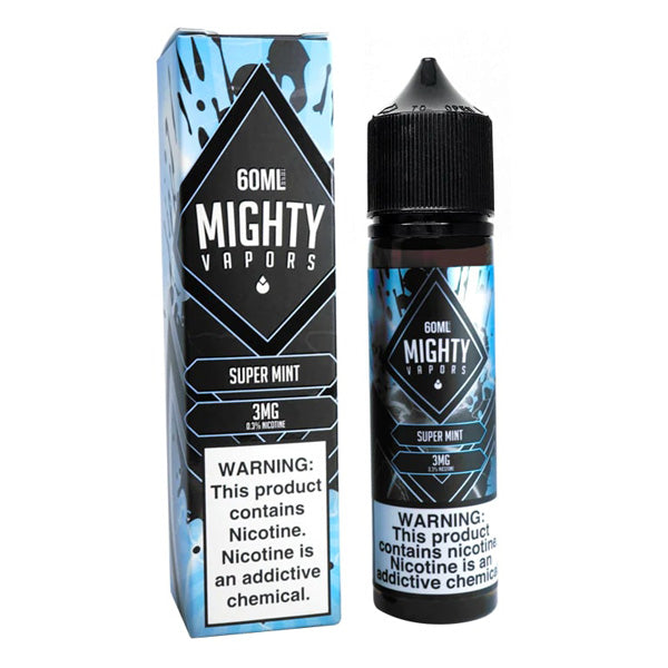 Mighty Vapors Series E-Liquid 60mL Super Mint with packaging