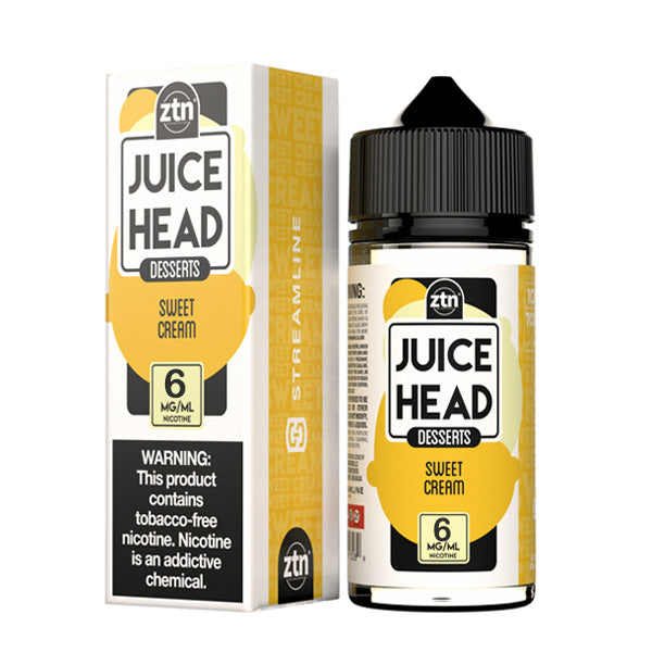 Juice Head Series E-Liquid 0mg | 100mL (Freebase) Sweet Cream with Packaging