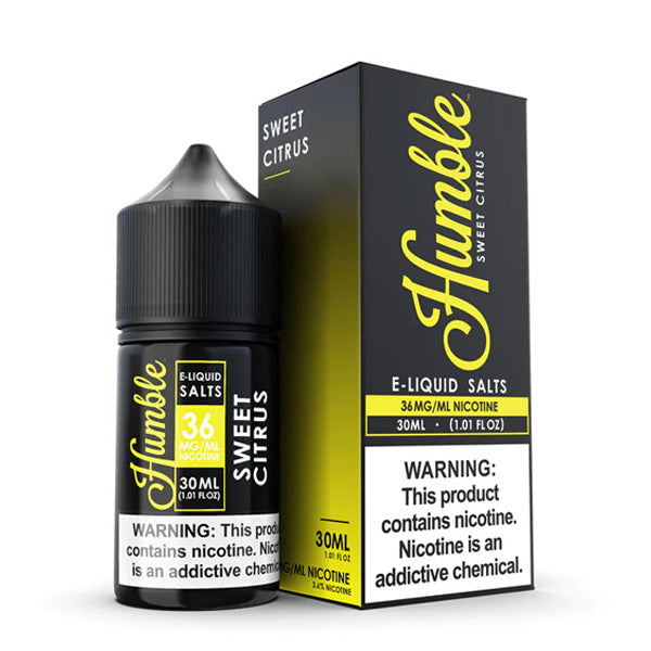 Humble Salt Series E-Liquid 36mg | 30mL (Salt Nic) Sweet Citrus with Packaging