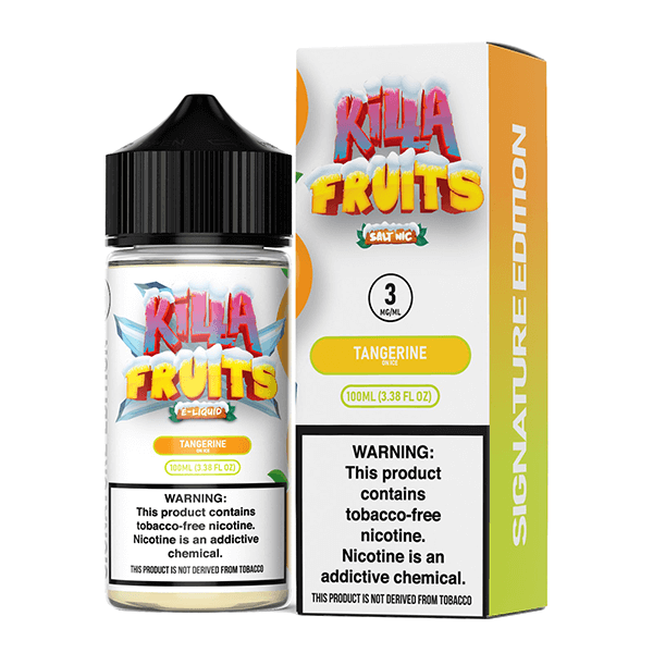 Killa Fruits Signature TFN Series E-Liquid 100mL (Freebase) | 3mg Tangerine on Ice with packaging