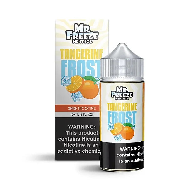 Mr. Freeze TFN Series E-Liquid 100mL (Freebase) Tangerine Frost with packaging