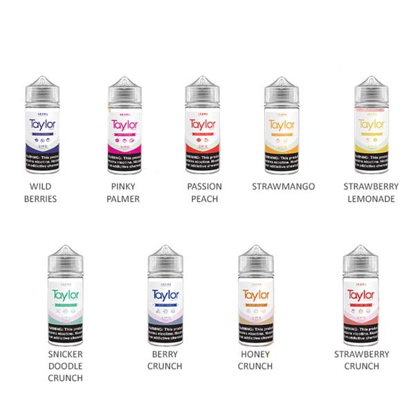 Taylor E-Liquid 100mL Group Photo