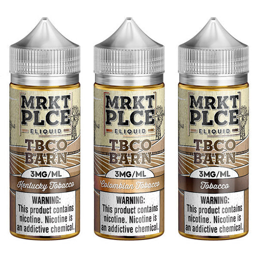 TBCO Barn by MRKT PLCE E-Liquid 0mg | 100mL (Freebase) Group Photo