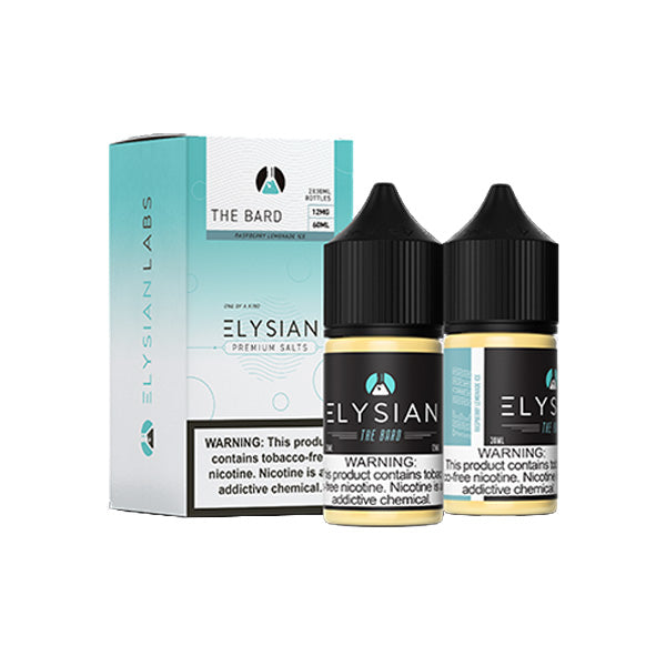 Elysian Salt Series E-Liquid x2-30mL (Salt Nic) | 12mg The bard with packaging