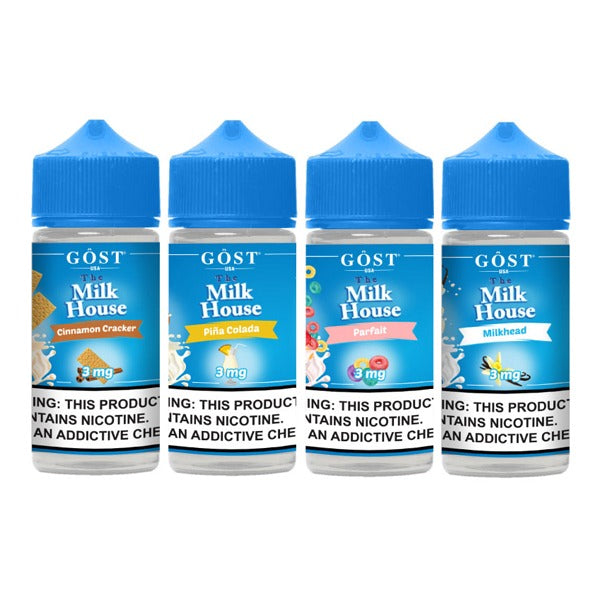 The Milk House Series E-Liquid 100mL (Freebase) Group Photo