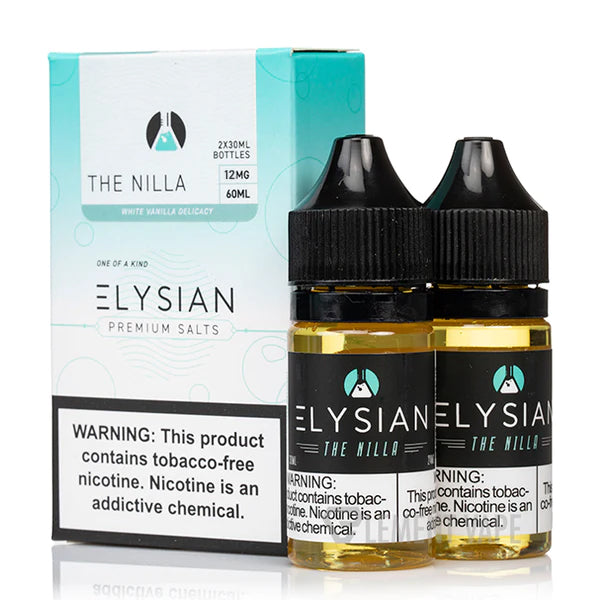 Elysian Salt Series E-Liquid x2-30mL (Salt Nic) | 12mg The Nilla with packaging